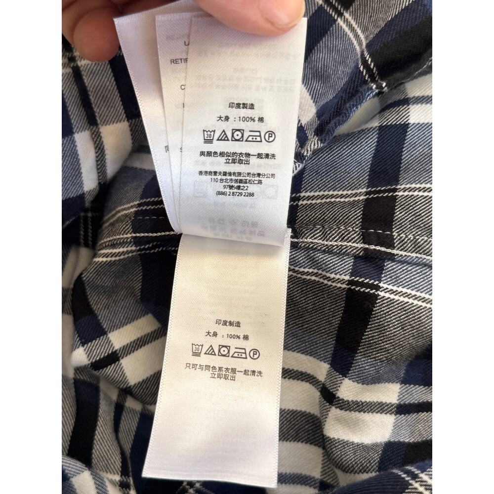 Lauren Ralph Lauren Shirt Womens Medium Petite Blue Plaid Flannel Button Camping - Picture 15 of 16